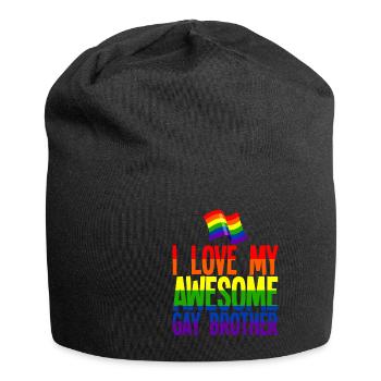 I Love My Awesome Gay Brother 4 - Jersey-Beanie - Schwarz - Vorne