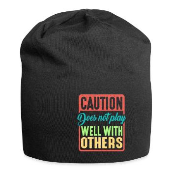Caution Does Not Play Well With Others 39 - Jersey-Beanie - Schwarz - Vorne