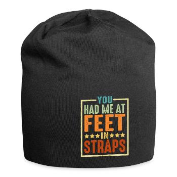 Tu m’avais aux pieds dans les sangles 6 - Bonnet en jersey - noir - Devant