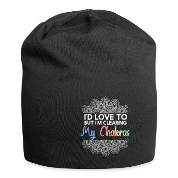 Id Love To But Clearing My Chakras - Jersey Beanie - black - Front
