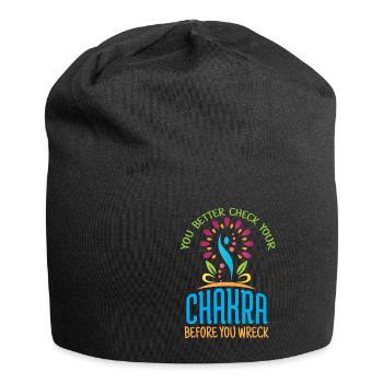 You Better Check Your Charka Before You Wreck - Jersey Beanie - black - Front