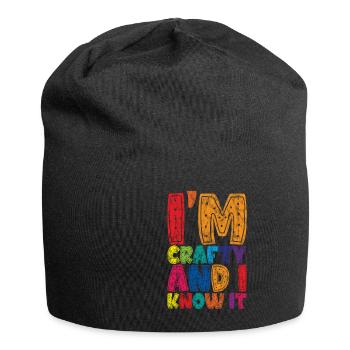 I'm Crafty And I Know It 3 - Jersey-Beanie - Schwarz - Vorne