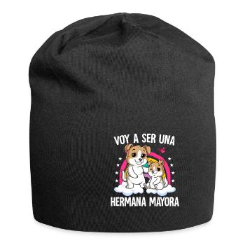 I'm Going To Be Big Sister Dog - Jersey Beanie - black - Front