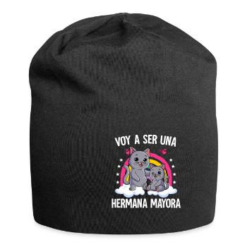 Ich werde Big Sister Cat sein - Jersey-Beanie - Schwarz - Vorne