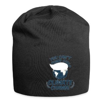 You Cant Comb Over Climate Change - Jersey Beanie - black - Front