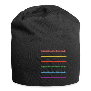 Crayon Lines Simple Artwork - Jersey Beanie - black - Front