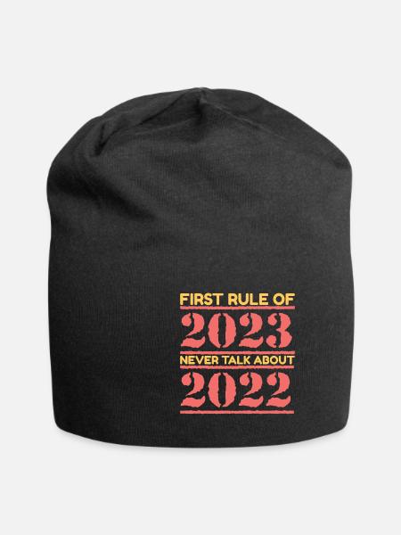Happy New Year 2023 New Year's Eve Christmas - Jersey Beanie - black