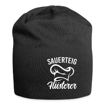 Sauerteig Flüsterer Bäcker Bäckermeister Backen - Jersey-Beanie - Schwarz - Vorne