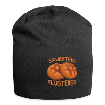 Sauerteig Flüsterer Bäcker Bäckermeister Backen - Jersey-Beanie - Schwarz - Vorne