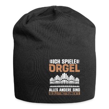 Ich Spiele Orgel Begleitinstrumente - Jersey-Beanie - Schwarz - Vorne