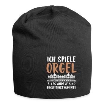 Ich Spiele Orgel Begleitinstrumente - Jersey-Beanie - Schwarz - Vorne