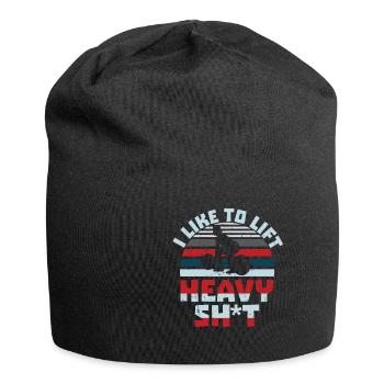 I Like To Lift Heavy Shit - Jersey Beanie - black - Front