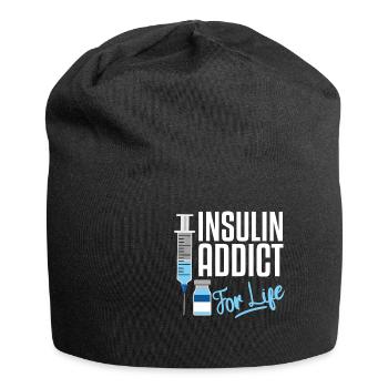 Insulin Addict For Life - Jersey Beanie - black - Front