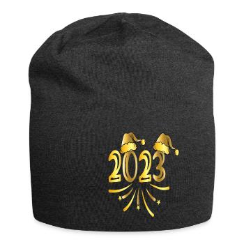 Happy New Year 2023 New Year's Eve Christmas - Jersey Beanie - charcoal grey - Front