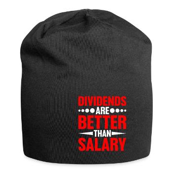 Les dividendes valent mieux que le salaire 4 - Bonnet en jersey - noir - Devant