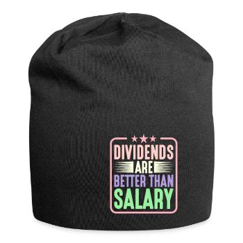 Les dividendes valent mieux que le salaire 5 - Bonnet en jersey - noir - Devant