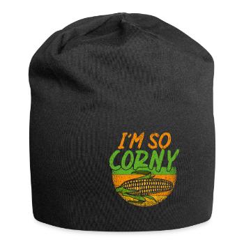 At So Corny Wheat Corn Oats Fam Farming - Jersey Beanie - black - Front