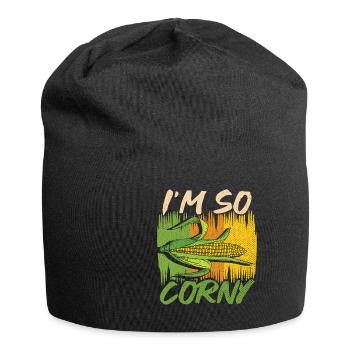 Im So Corny Wheat Corn Oats Fam Farming - Jersey Beanie - black - Front