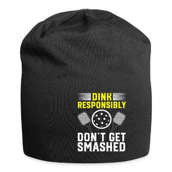 Dink responsibly don't get smashed pickleball - Jersey Beanie - black - Front