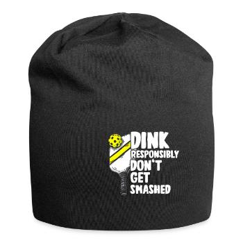 Dink responsibly don't get smashed pickleball - Jersey Beanie - black - Front