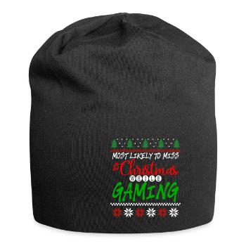 Most Likely To Miss Christmas While Gaming 4 - Jersey Beanie - black - Front