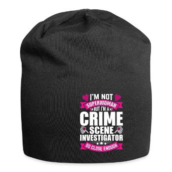 Preuves médico-légales - Kripo Polizei Forensics - Bonnet en jersey - noir - Devant