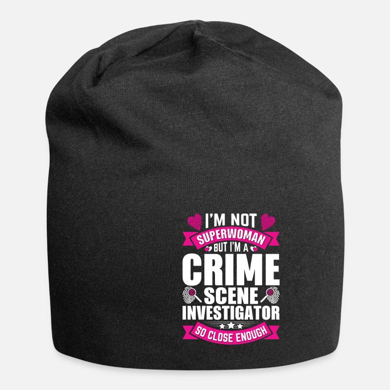 Preuves médico-légales - Kripo Polizei Forensics - Bonnet en jersey - noir