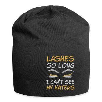 Lashes So Long I Cant See My Haters - Jersey Beanie - black - Front