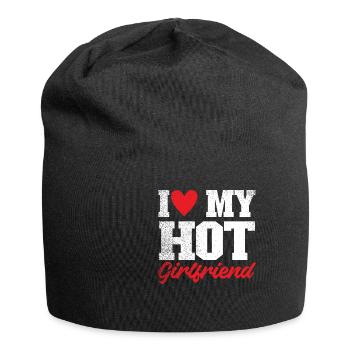 I Love My Hot Girlfriend - Jersey Beanie - black - Front