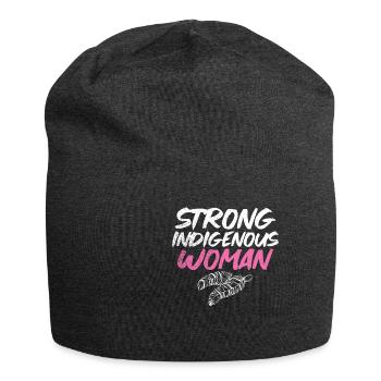 Strong Indigenous Woman Nativ American - Jersey-Beanie - Anthrazit - Vorne