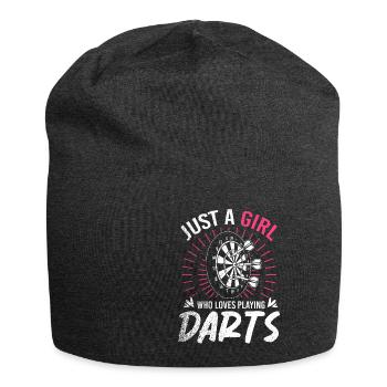 Juste une fille qui aime jouer au Darts Disc Club - Bonnet en jersey - charbon - Devant