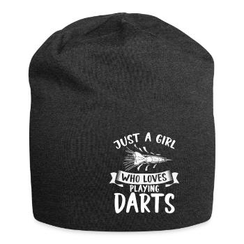 Juste une fille qui aime jouer au Darts Disc Club - Bonnet en jersey - charbon - Devant