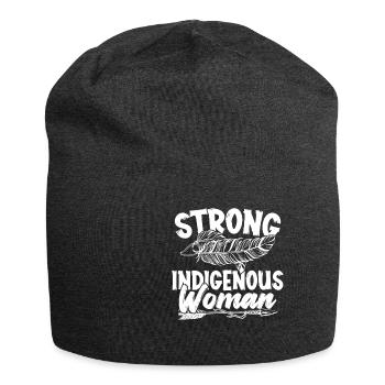 Strong Indigenous Woman Nativ American - Jersey-Beanie - Anthrazit - Vorne