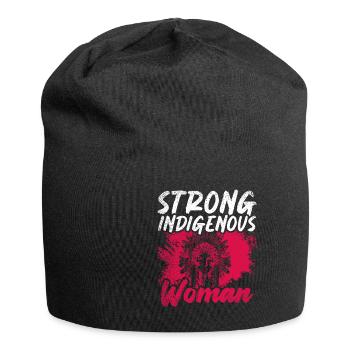 Strong Indigenous Woman Nativ American - Jersey-Beanie - Schwarz - Vorne