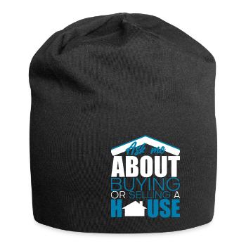 Posez-moi des questions sur l’achat ou la vente d’une maison 4 - Bonnet en jersey - noir - Devant
