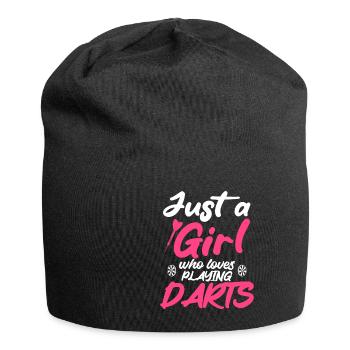 Juste une fille qui aime jouer au Darts Disc Club - Bonnet en jersey - noir - Devant