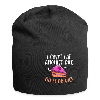 I Cant Eat Another Bite Oh Look Pie Kuchen Torte - Jersey-Beanie - Schwarz - Vorne