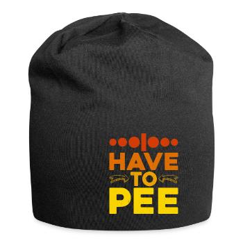 I Have To Pee 20 - Jersey-Beanie - Schwarz - Vorne