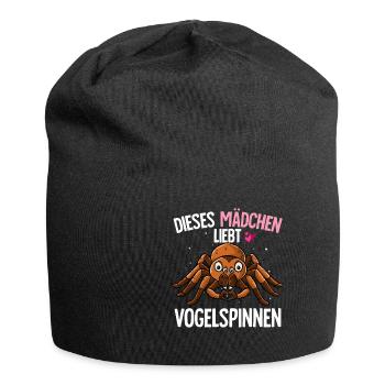 Vogelspinne Mädchen - Jersey-Beanie - Schwarz - Vorne