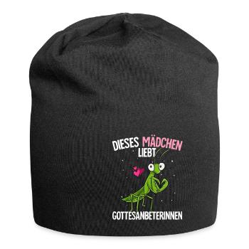 Gottesanbeterin Mädchen - Jersey-Beanie - Schwarz - Vorne