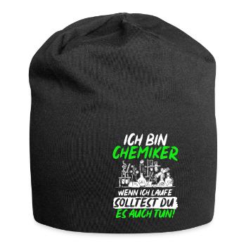 Ich Bin Chemiker Wenn Ich Laufe Solltest Du Es - Jersey-Beanie - Schwarz - Vorne