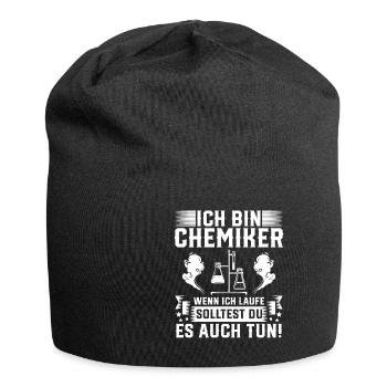 Ich Bin Chemiker Wenn Ich Laufe Solltest Du Es - Jersey-Beanie - Schwarz - Vorne