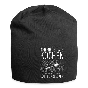 Chemie Ist Wie Kochen Löffel Ablecken - Jersey-Beanie - Schwarz - Vorne