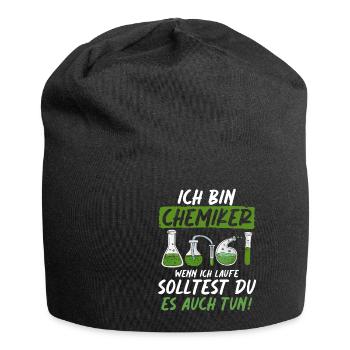 Ich Bin Chemiker Wenn Ich Laufe Solltest Du Es - Jersey-Beanie - Schwarz - Vorne