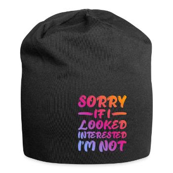 Sorry If I Looked Interested, I'm Not 16 - Jersey-Beanie - Schwarz - Vorne
