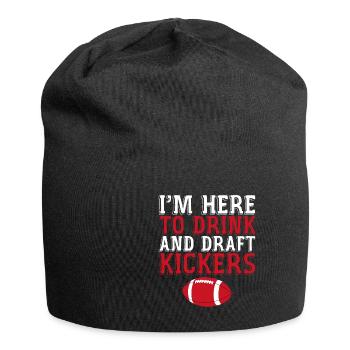 Je suis ici pour boire et rédiger des kickers 4 - Bonnet en jersey - noir - Devant