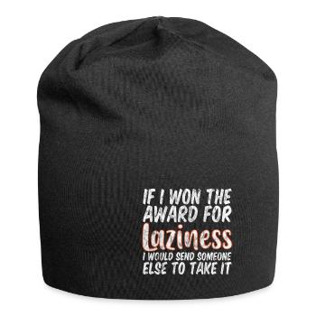 If I Won The Award For Laziness 3 - Jersey Beanie - black - Front