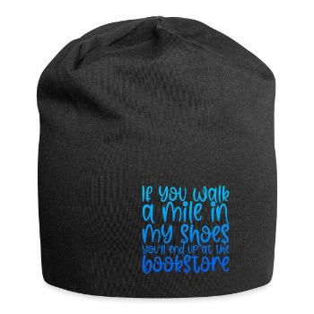 You'll End Up At The Bookstore - Jersey Beanie - black - Front