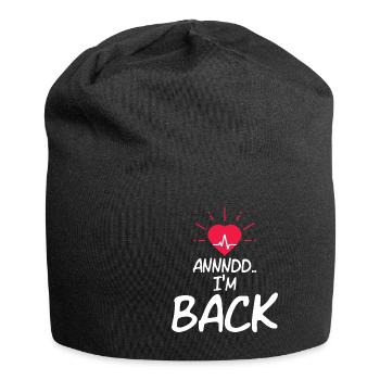 Annnd Im Back Heart Attack Survivor - Jersey Beanie - black - Front