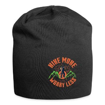 Hike More Worry Less - Jersey Beanie - black - Front